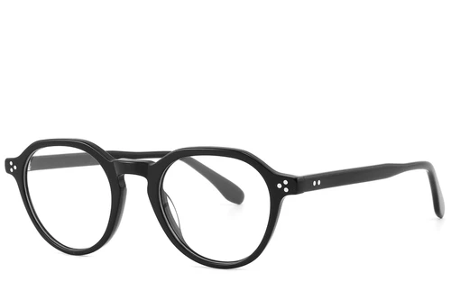 Oval Black Acetate Glasses #BS2607-0111