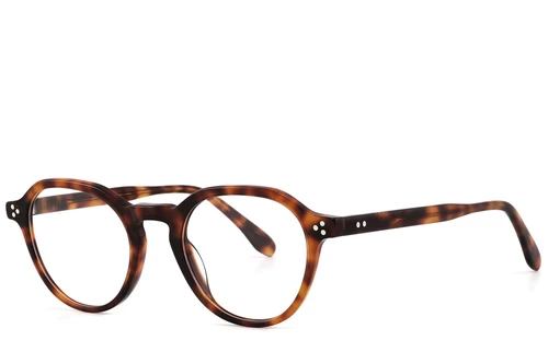 Oval Tortoiseshell Acetate Glasses #BS2607-0112