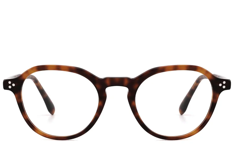 Oval Tortoiseshell Acetate Glasses #BS2607-0112