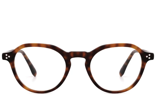Oval Tortoiseshell Acetate Glasses #BS2607-0112