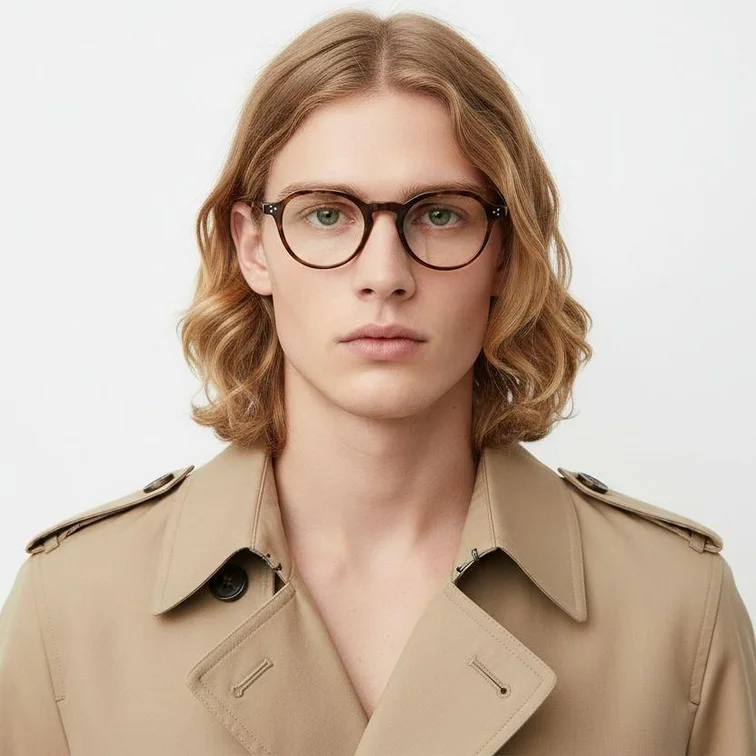Oval Tortoiseshell Acetate Glasses #BS2607-0112