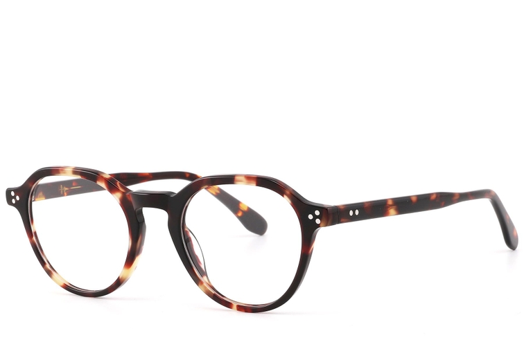 Oval Tortoiseshell Acetate Glasses #BS2607-0113