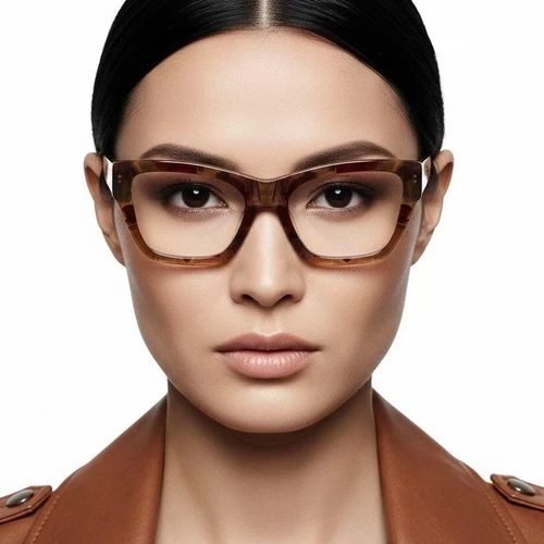 Acetatbrille mit Schmetterlingsmuster und Schildpatt-Optik #BS2607-0116