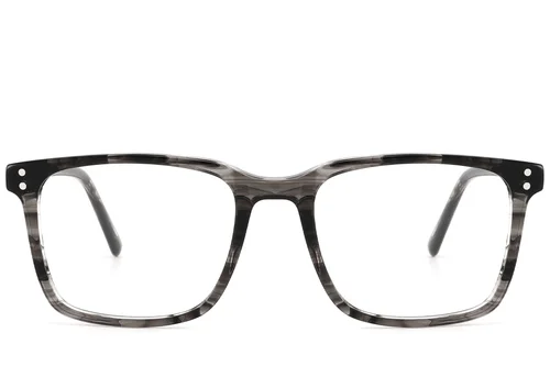 Lunettes rectangulaires en acétate noir #BS2607-0120