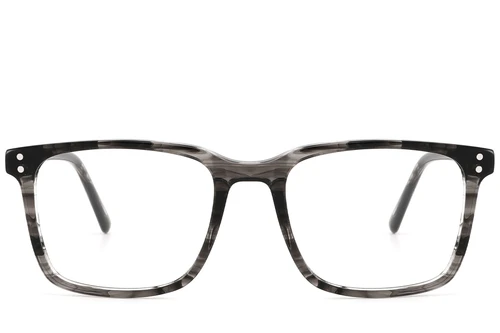 Lunettes rectangulaires en acétate noir #BS2607-0120