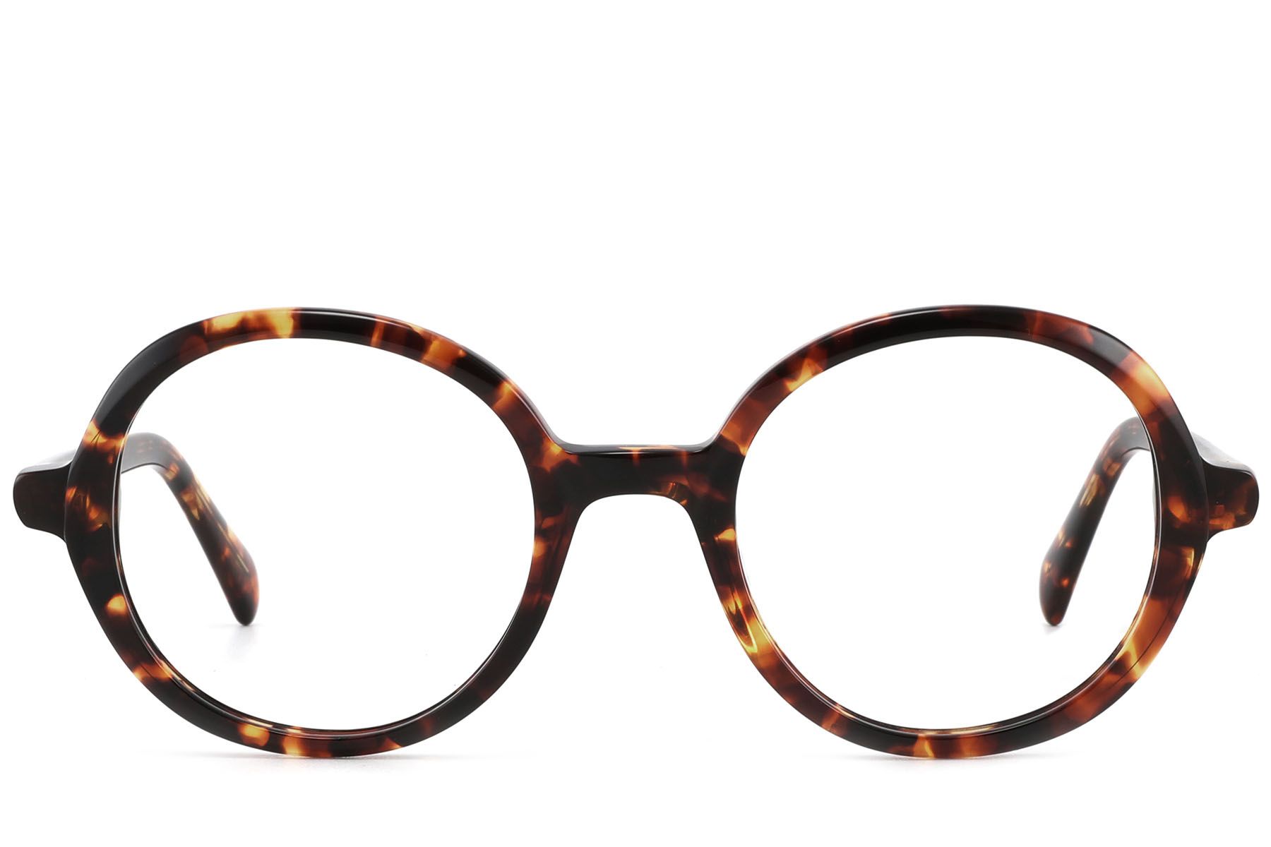 Round Tortoiseshell Acetate Glasses #BS2607-0122