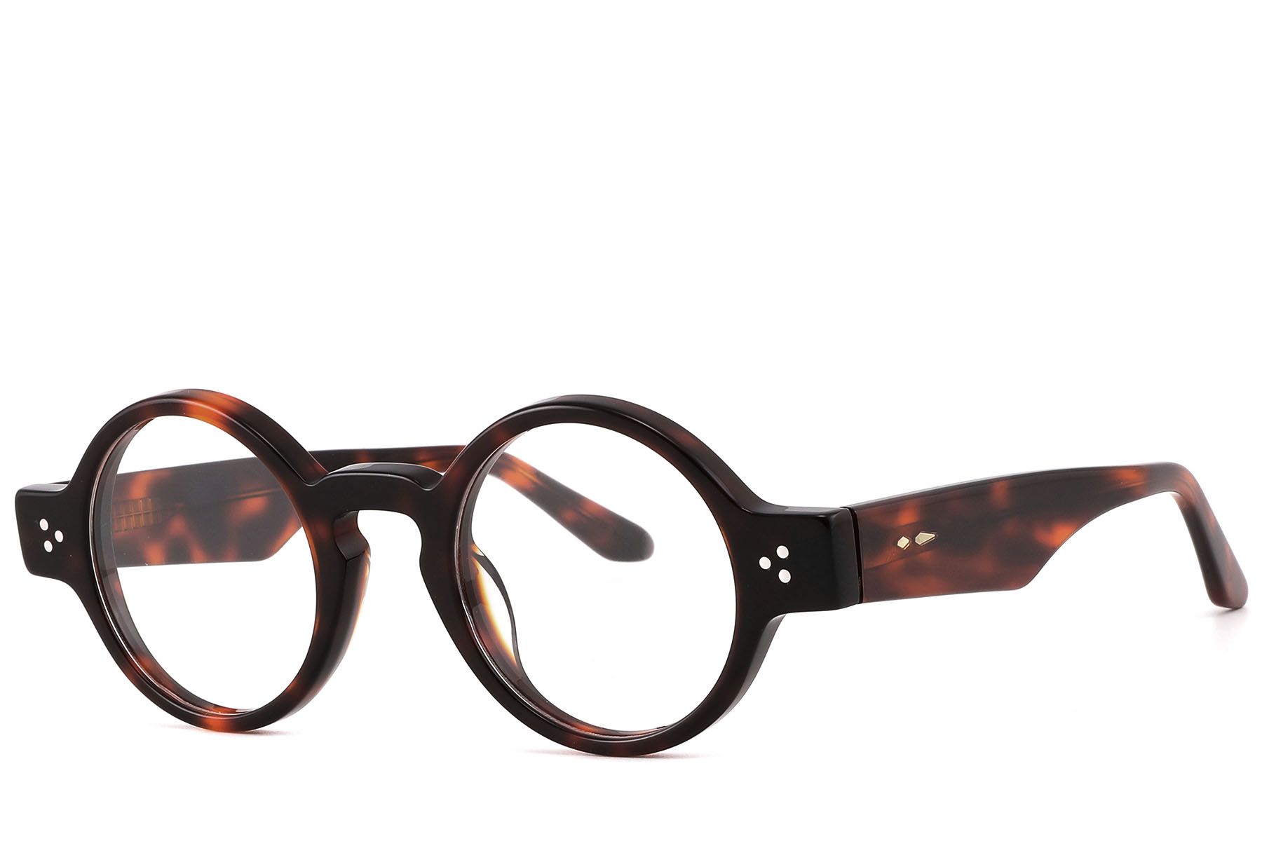 Round Tortoiseshell Acetate Glasses #BS2607-0125