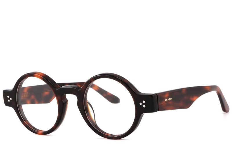 Round Tortoiseshell Acetate Glasses #BS2607-0125