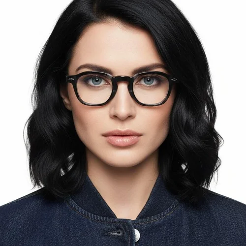 Lunettes rectangulaires en acétate noir #BS2607-0127