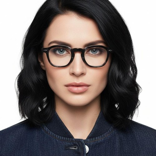 Rectangular Black Acetate Glasses #BS2607-0127