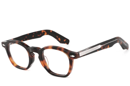 Rectangular Tortoiseshell Acetate Glasses #BS2607-0128