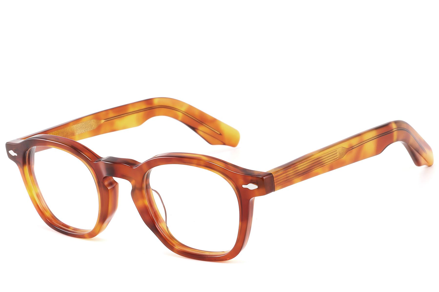 Rectangular Tortoiseshell Acetate Glasses #BS2607-0129