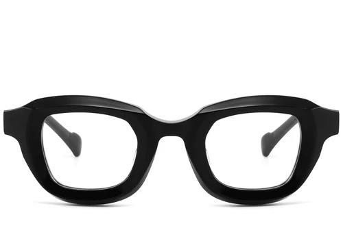Rectangular Black Acetate Glasses #BS2607-0130