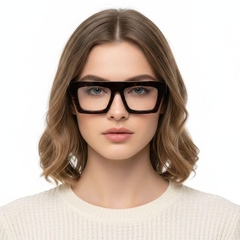 Rechthoekige glazen van schildpadacetaat #BS2607-0134