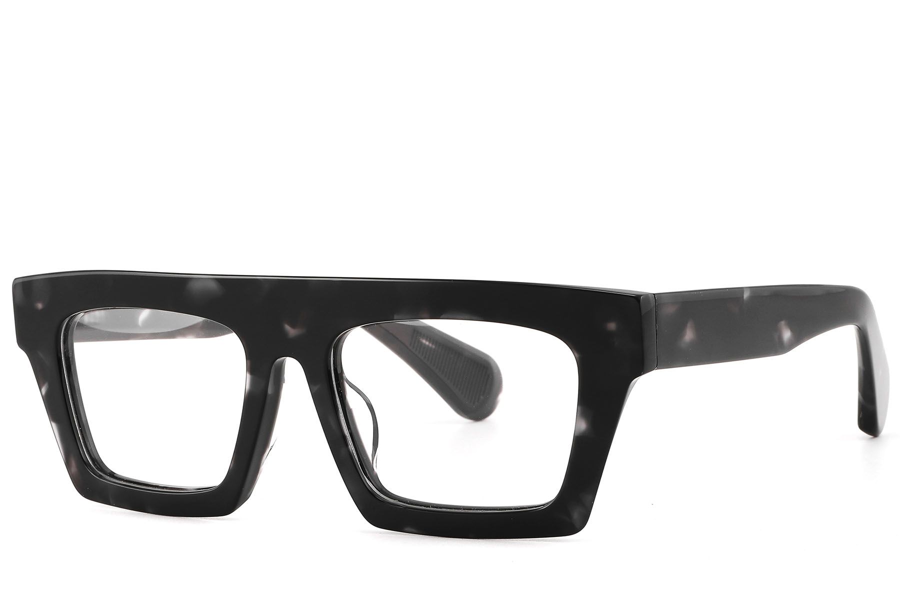 Lunettes rectangulaires en acétate noir #BS2607-0136