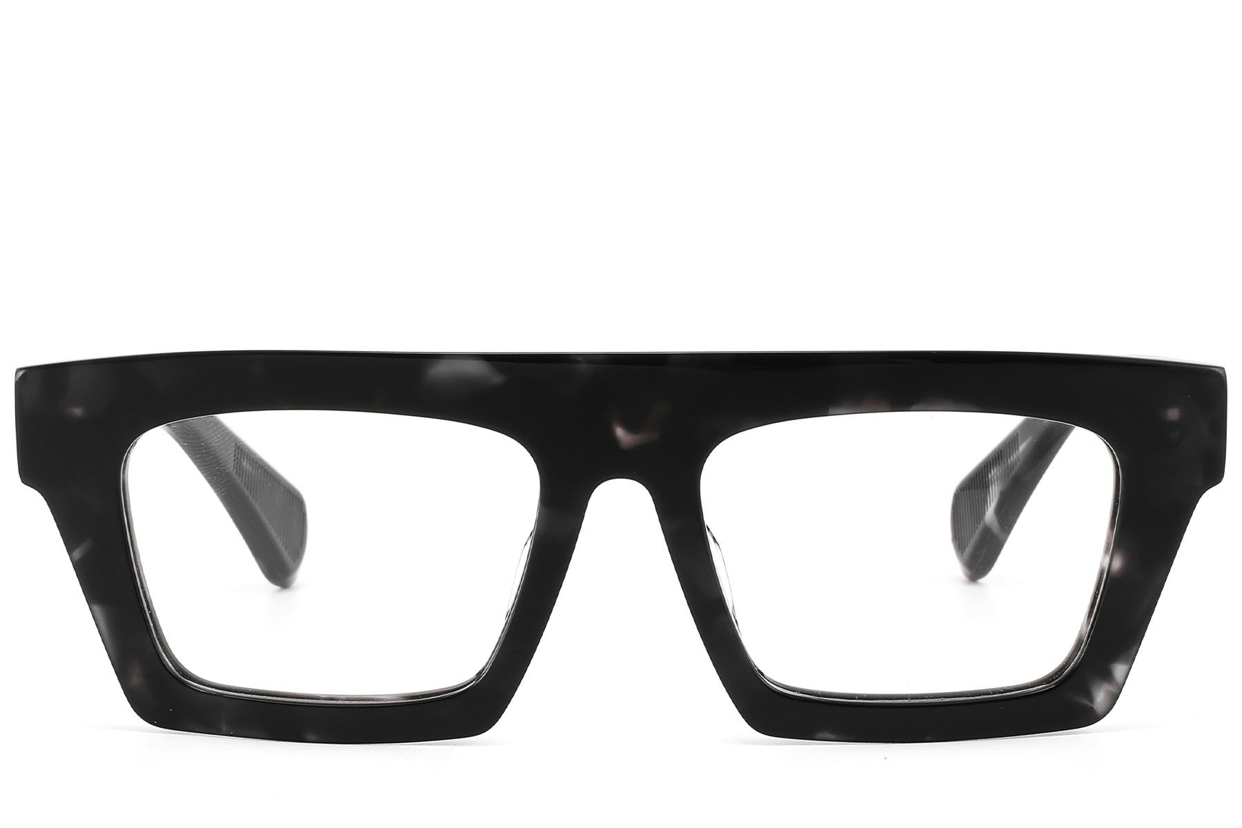 Lunettes rectangulaires en acétate noir #BS2607-0136