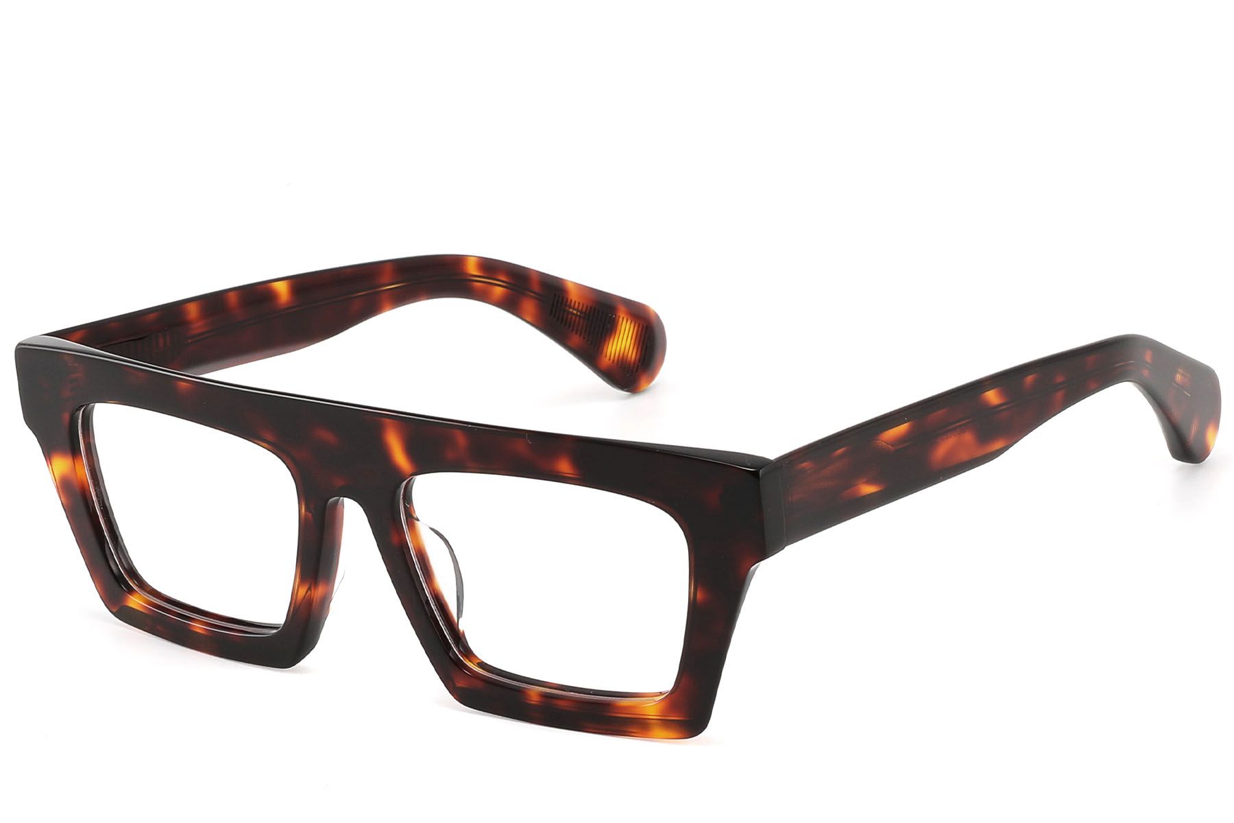 Lunettes rectangulaires en acétate écaille de tortue #BS2607-0137