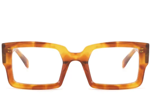 Lunettes rectangulaires en acétate écaille de tortue #BS2607-0138