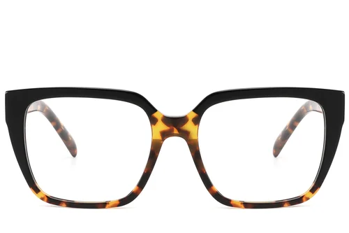 Lunettes rectangulaires en acétate écaille de tortue #BS2607-0142