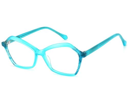 Geometric Blue Acetate Glasses #BS2607-0148