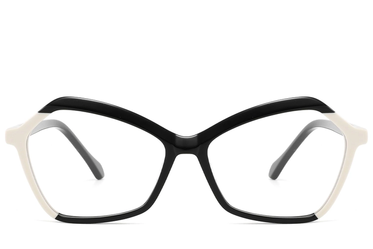 Gafas geométricas de acetato negro #BS2607-0149