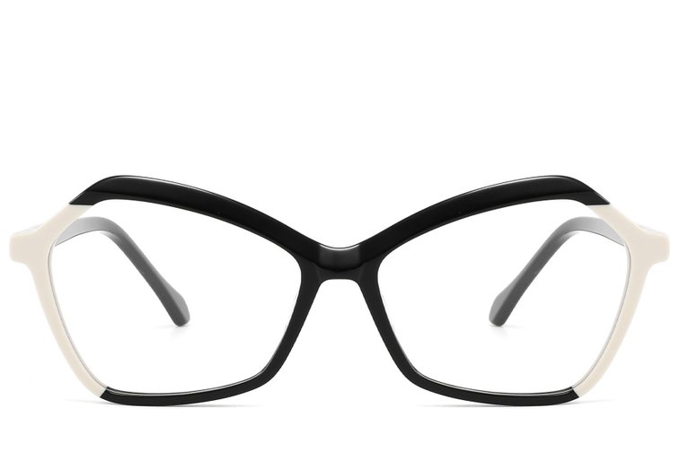 Gafas geométricas de acetato negro #BS2607-0149