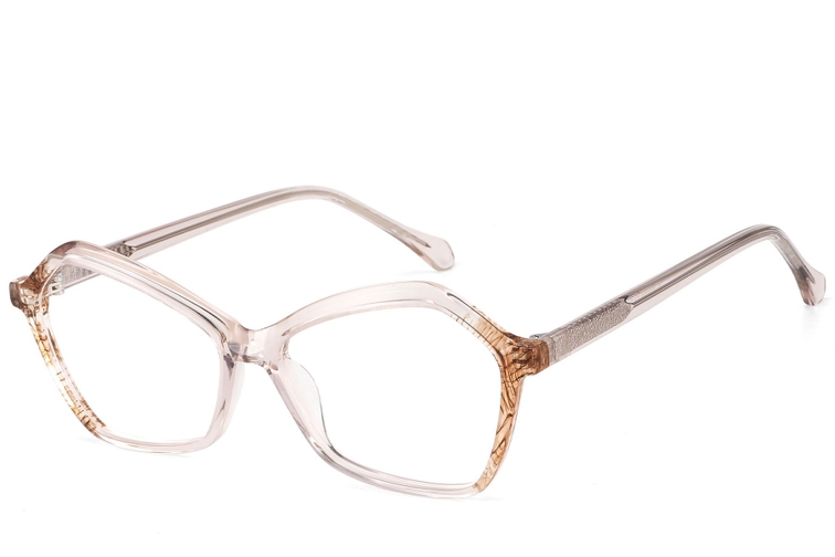 Lunettes géométriques en acétate rose #BS2607-0150