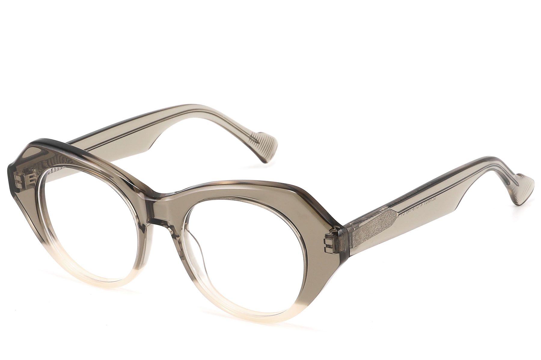 Oval Gray Acetate Glasses #BS2607-0153