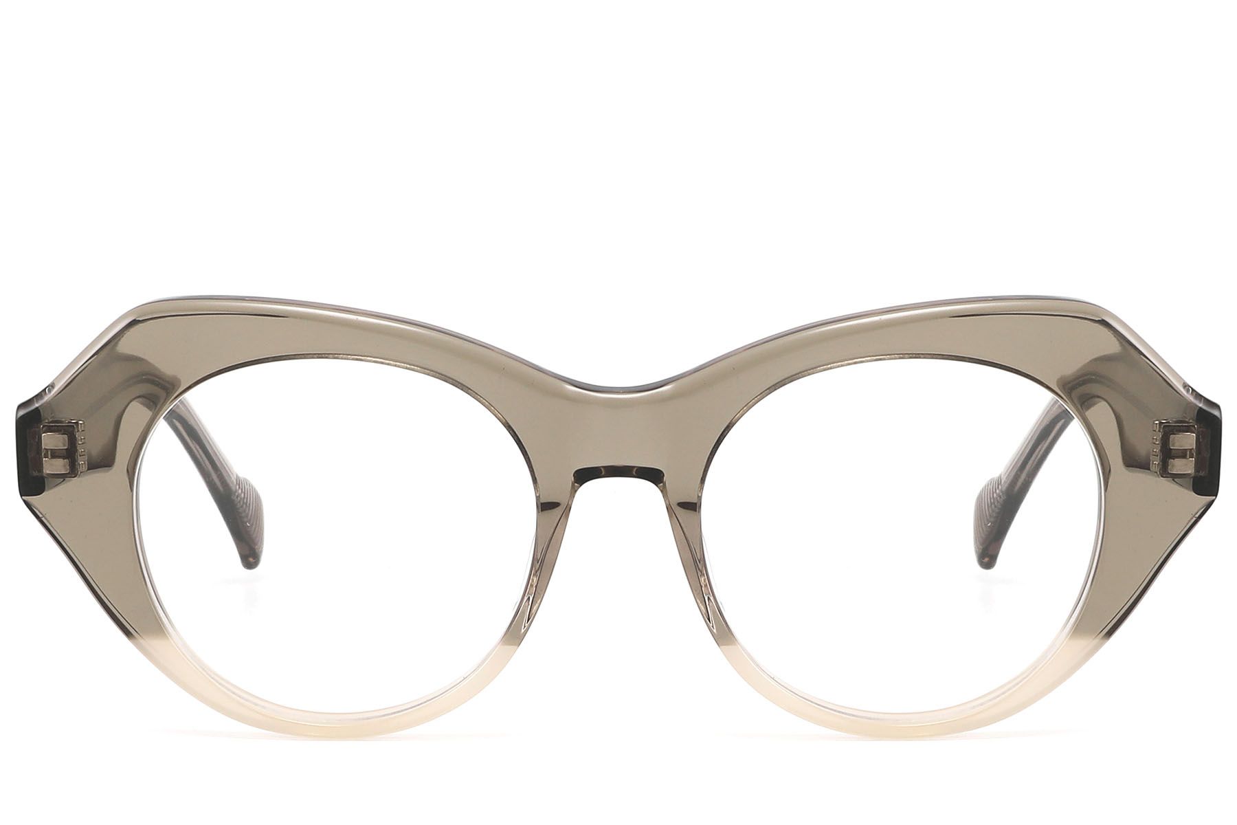 Oval Gray Acetate Glasses #BS2607-0153