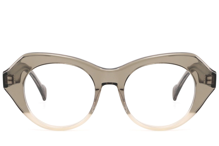 Oval Gray Acetate Glasses #BS2607-0153