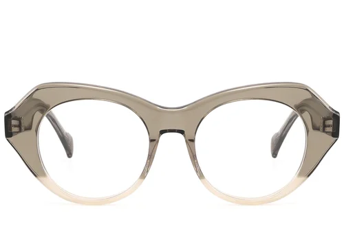 Lunettes ovales en acétate gris #BS2607-0153