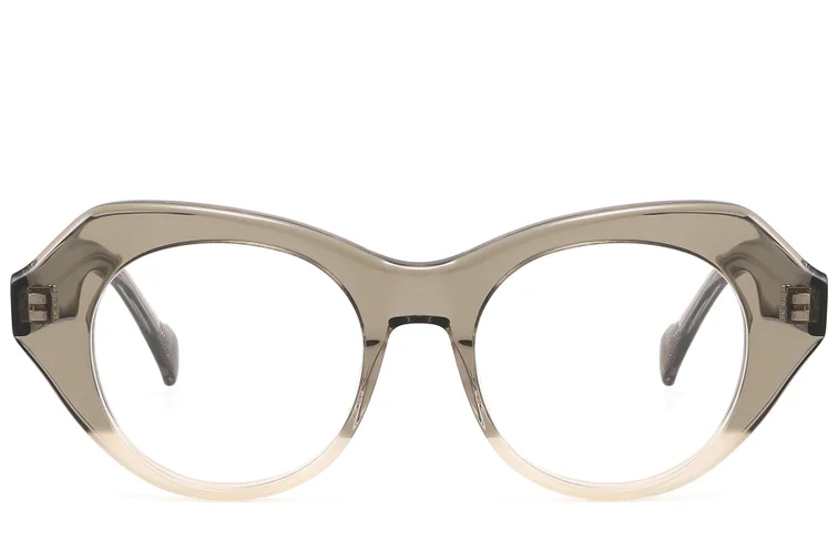 Lunettes ovales en acétate gris #BS2607-0153