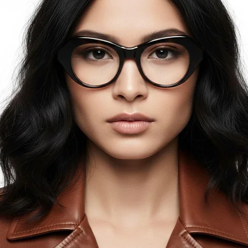 Lunettes ovales en acétate écaille de tortue #BS2607-0155