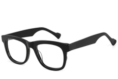 Rectangular Black Acetate Glasses #BS2607-0158
