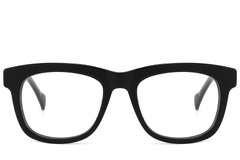 Rectangular Black Acetate Glasses #BS2607-0158