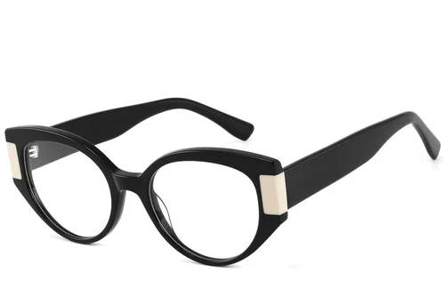 Lunettes papillon en acétate noir #BS2607-0159