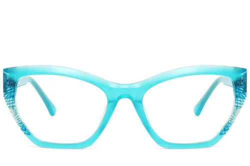 Lunettes en acétate bleu papillon #BS2607-0163