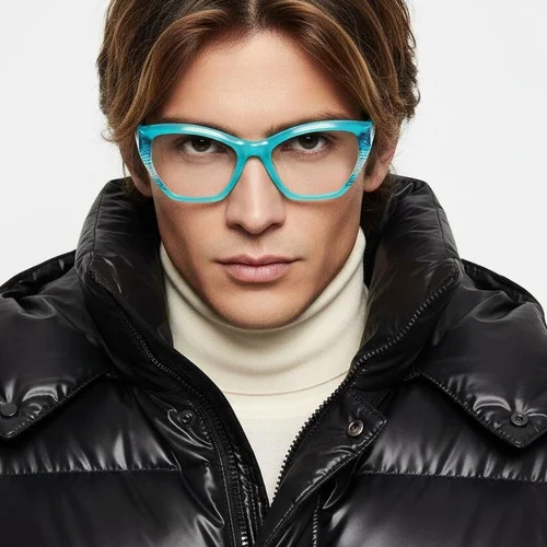 Lunettes en acétate bleu papillon #BS2607-0163