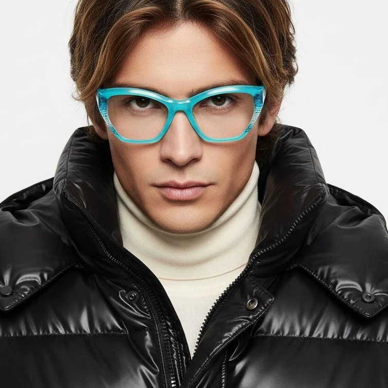 Gafas de acetato azul mariposa #BS2607-0163