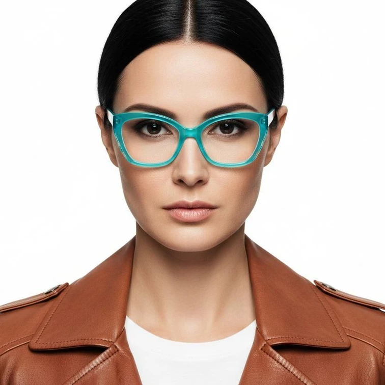 Gafas de acetato azul mariposa #BS2607-0165