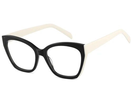 Lunettes papillon en acétate noir #BS2607-0166