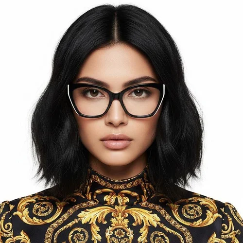 Lunettes papillon en acétate noir #BS2607-0166