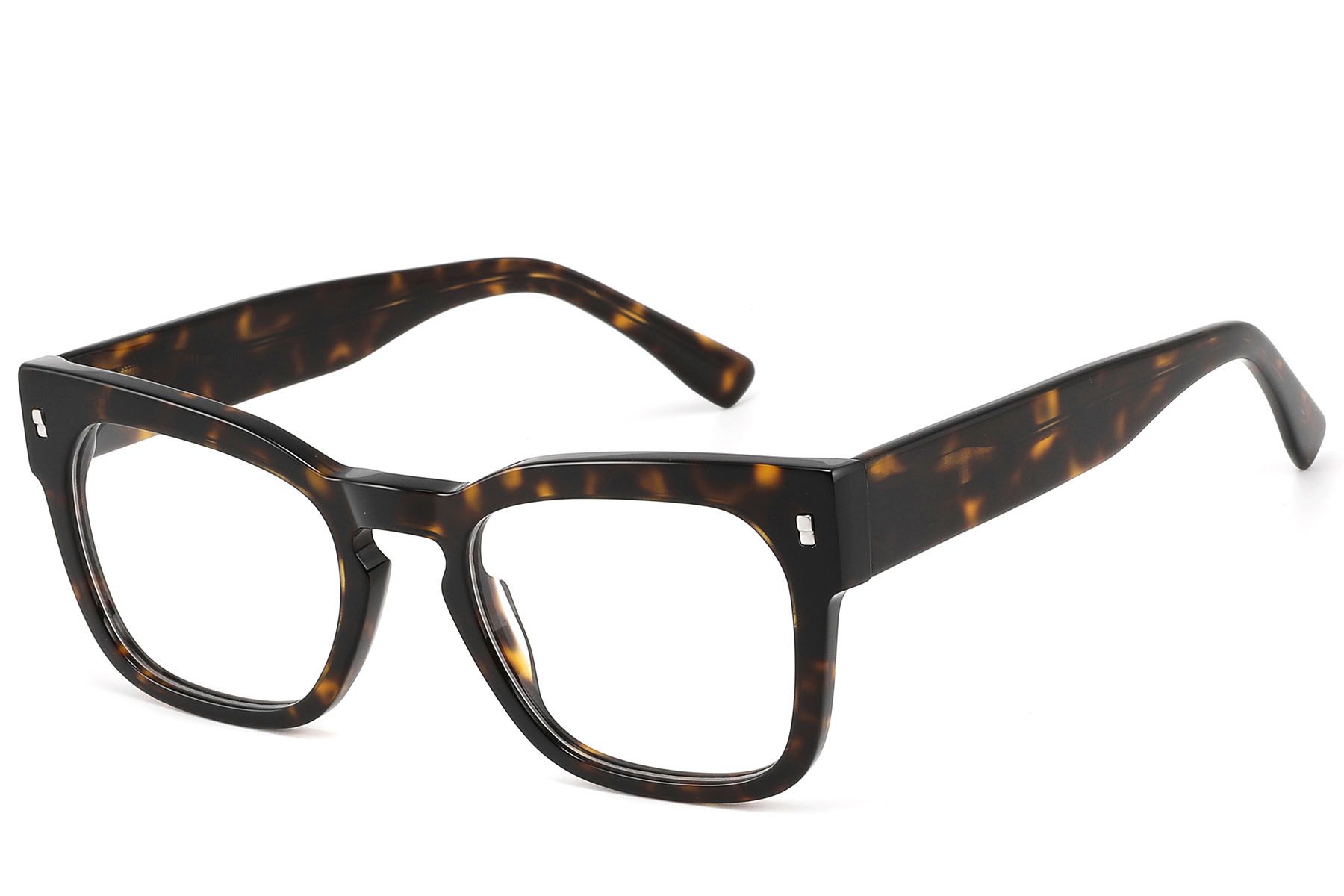 Rectangular Tortoiseshell Acetate Glasses #BS2607-0167