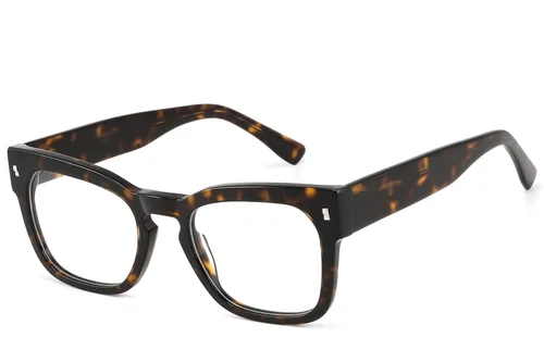 Lunettes rectangulaires en acétate écaille de tortue #BS2607-0167