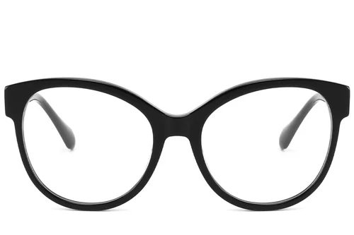 Lunettes papillon en acétate noir #BS2607-0170