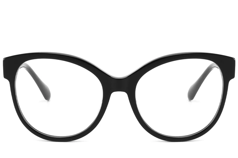 Occhiali in acetato nero con motivo a farfalla #BS2607-0170