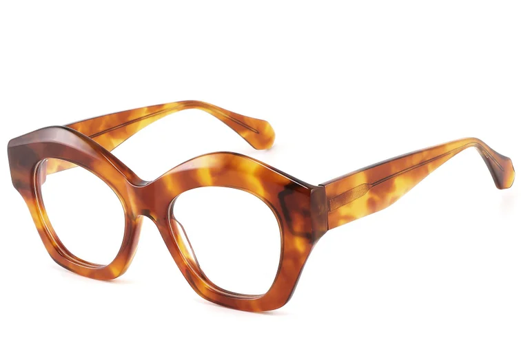 Bicchieri in acetato con motivo geometrico tartarugato #BS2607-0175