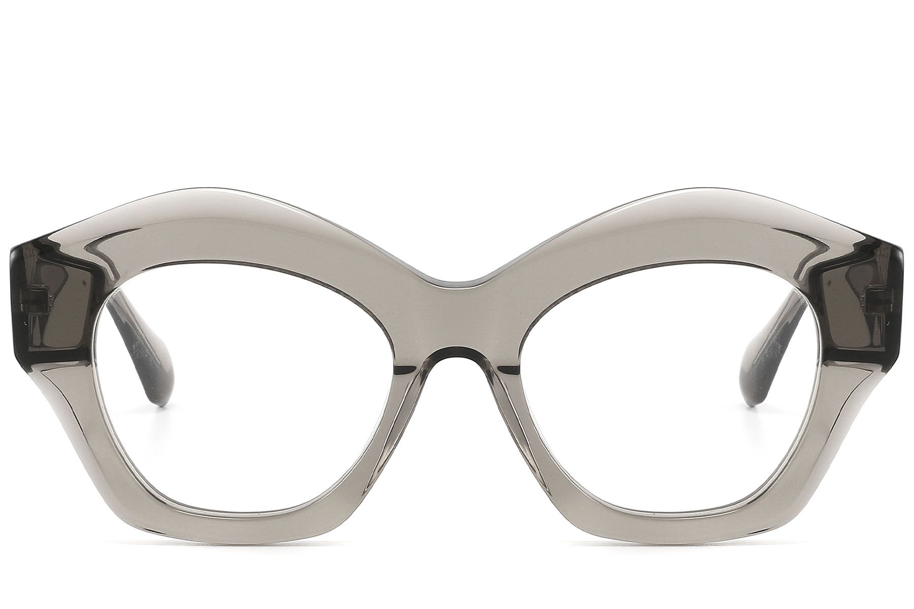 Geometric Gray Acetate Glasses #BS2607-0176