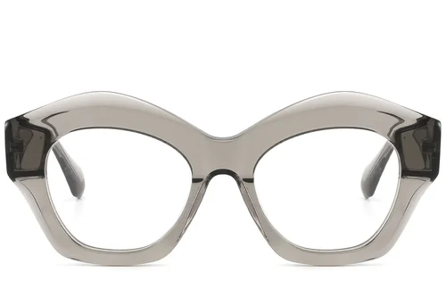 Lunettes géométriques en acétate gris #BS2607-0176