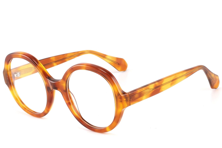Oval Tortoiseshell Acetate Glasses #BS2607-0178